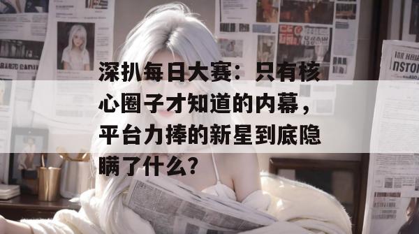 深扒每日大赛:只有核心圈子才知道的内幕,平台力捧的新星到底隐瞒了什么? 第1张 深扒每日大赛:只有核心圈子才知道的内幕,平台力捧的新星到底隐瞒了什么? 第1张